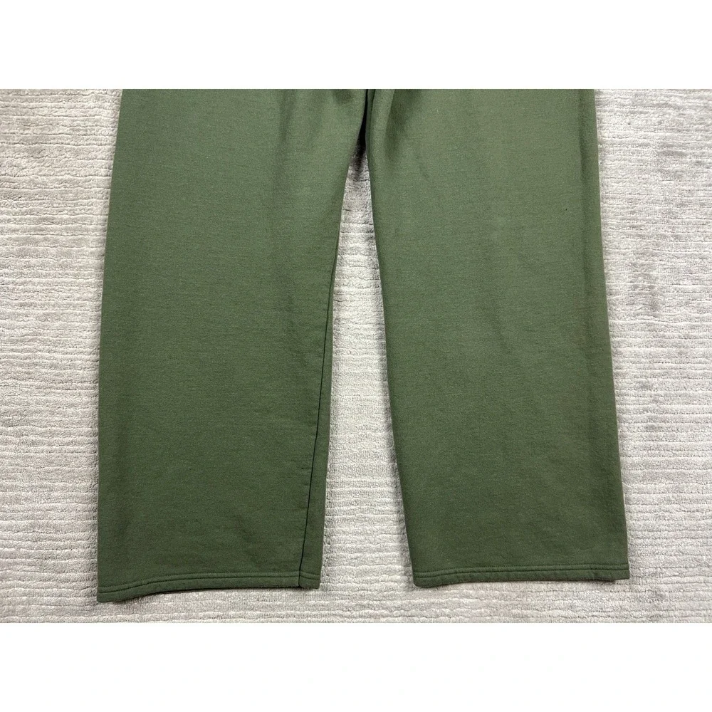 Hanes Sweatpants Adult‎ XL Green Pull On Elastic Waist Cotton Blend Athleisure